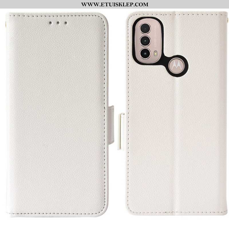 Etui Folio do Moto E40 / E30 / E20 Skórzany Futerał Flap Double Nowe Kolory